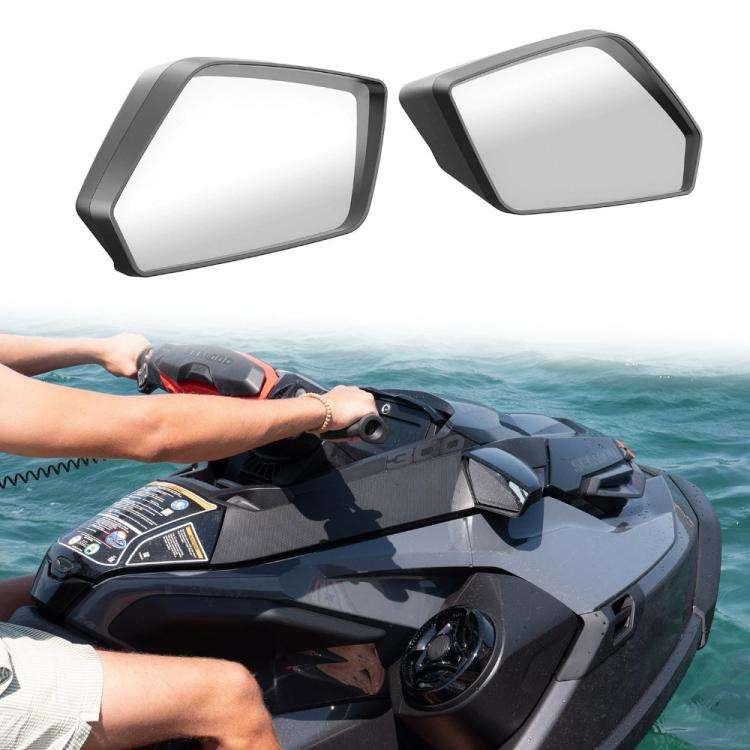 For Sea-Doo Spark 2-Up 900 2pcs/Set Motorboat Jet Ski Rearview Mirror(Black)