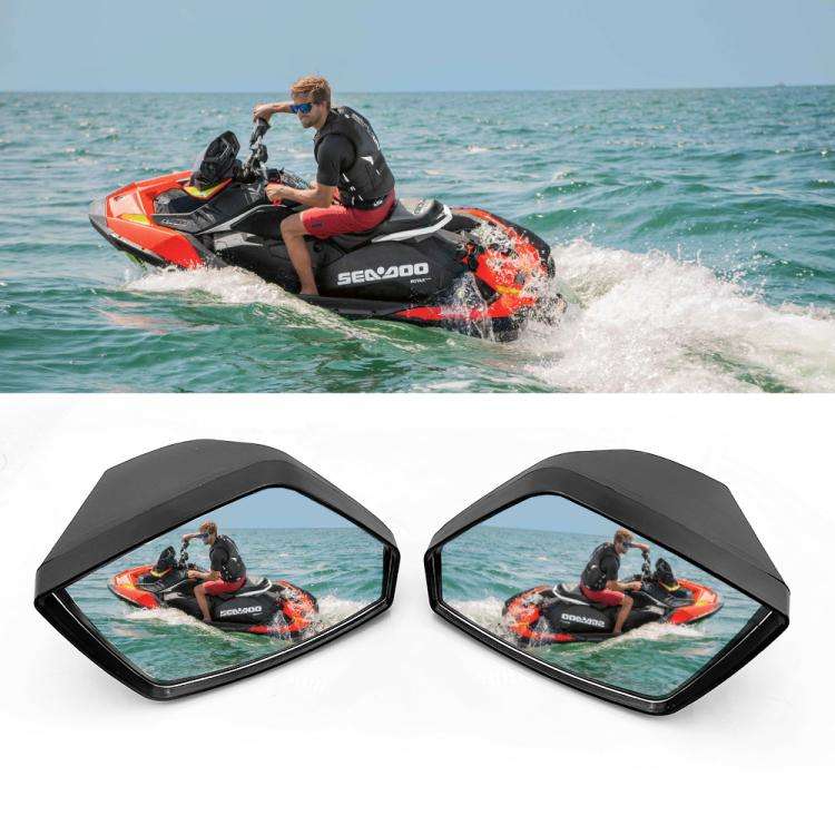 For Sea-Doo Spark 2-Up 900 2pcs/Set Motorboat Jet Ski Rearview Mirror(Black)