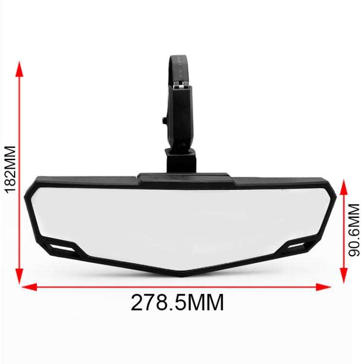 1.75-2 inch Universal Rearview Mirror Center Mirror for UTV / ATV(Black)