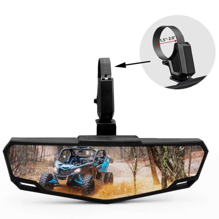 1.75-2 inch Universal Rearview Mirror Center Mirror for UTV / ATV(Black)