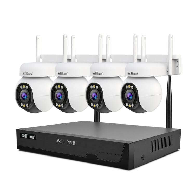 SriHome NVS001-IPC051 4MP 8CH HD NVR Wireless Security Camera System Kit(UK Plug)