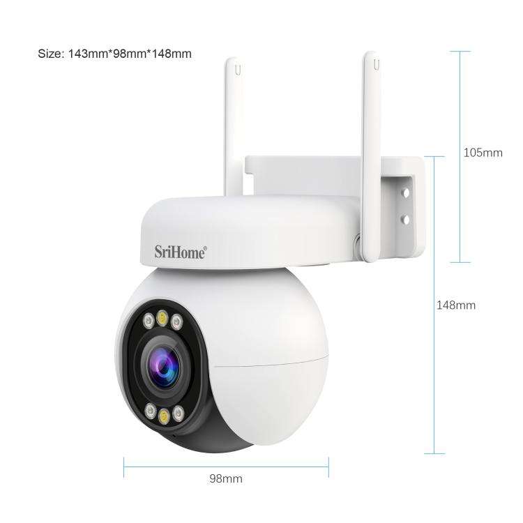 SriHome NVS001-IPC051 4MP 8CH HD NVR Wireless Security Camera System Kit(UK Plug)