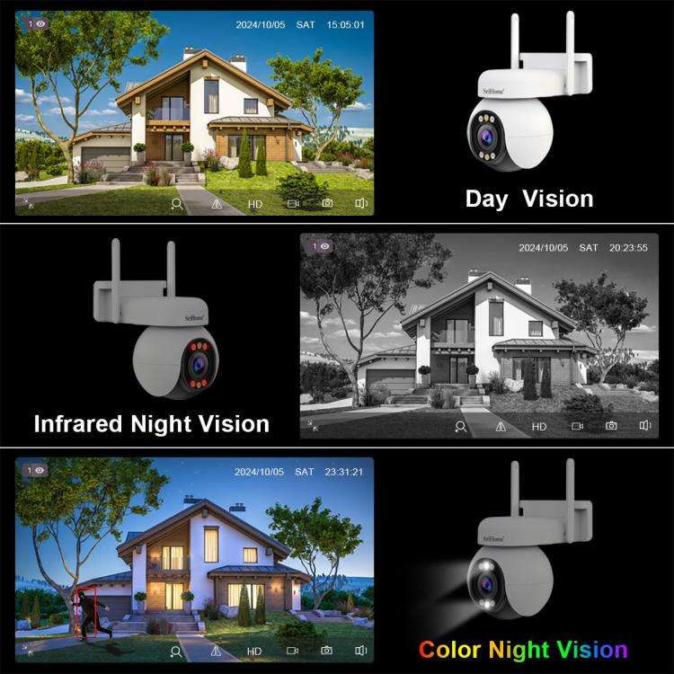 SriHome NVS001-IPC051 4MP 8CH HD NVR Wireless Security Camera System Kit(UK Plug)