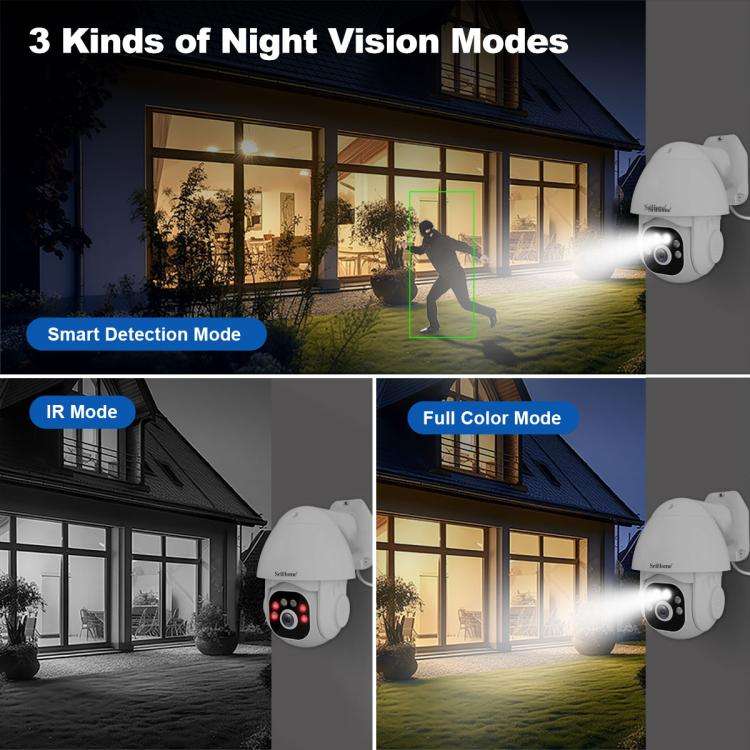SriHome NVS005-PoE039 5MP 4CH HD PoE NVR Security Camera System Kit(US Plug)