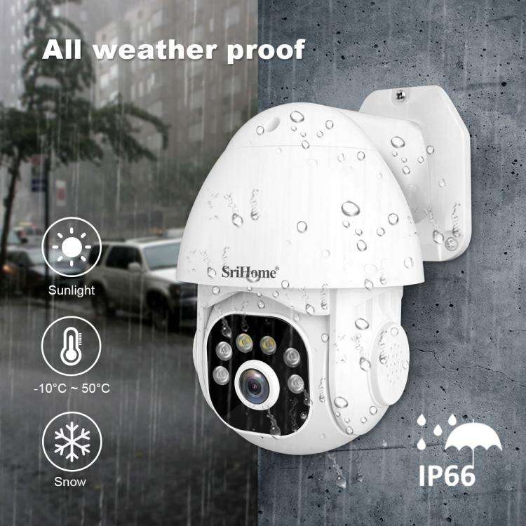 SriHome NVS005-PoE039 5MP 4CH HD PoE NVR Security Camera System Kit(US Plug)