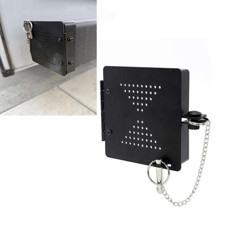 2pcs/Set RV Square Bumper Protective Cover RV Sewer Hose Cover Caps(Black)