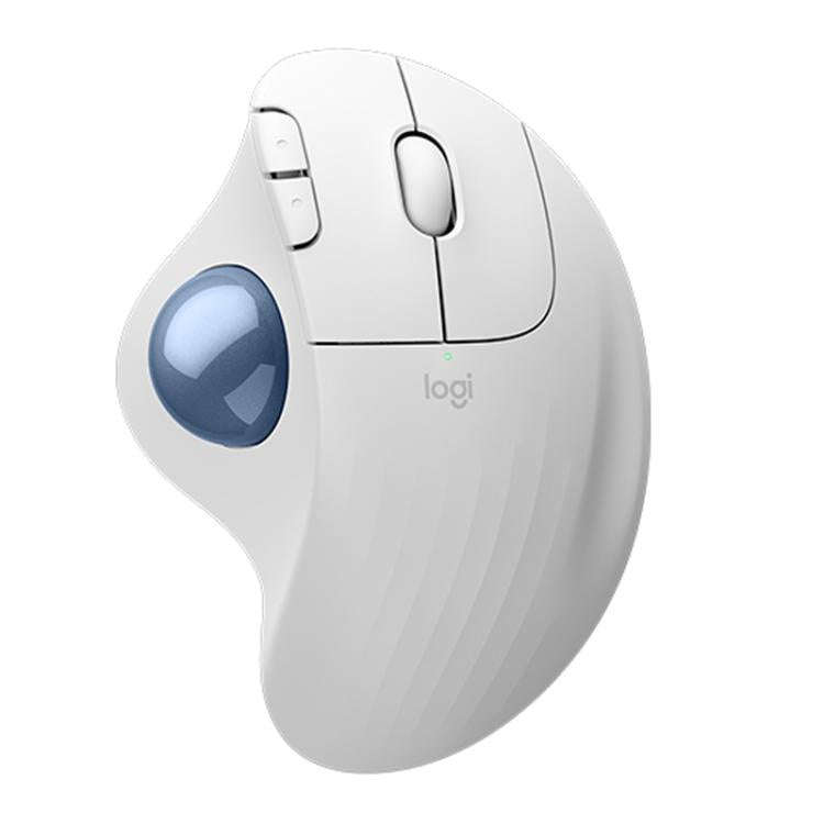 Logitech ERGO M575S Trackball Professional CAD Work Wireless Bluetooth Mouse(White)