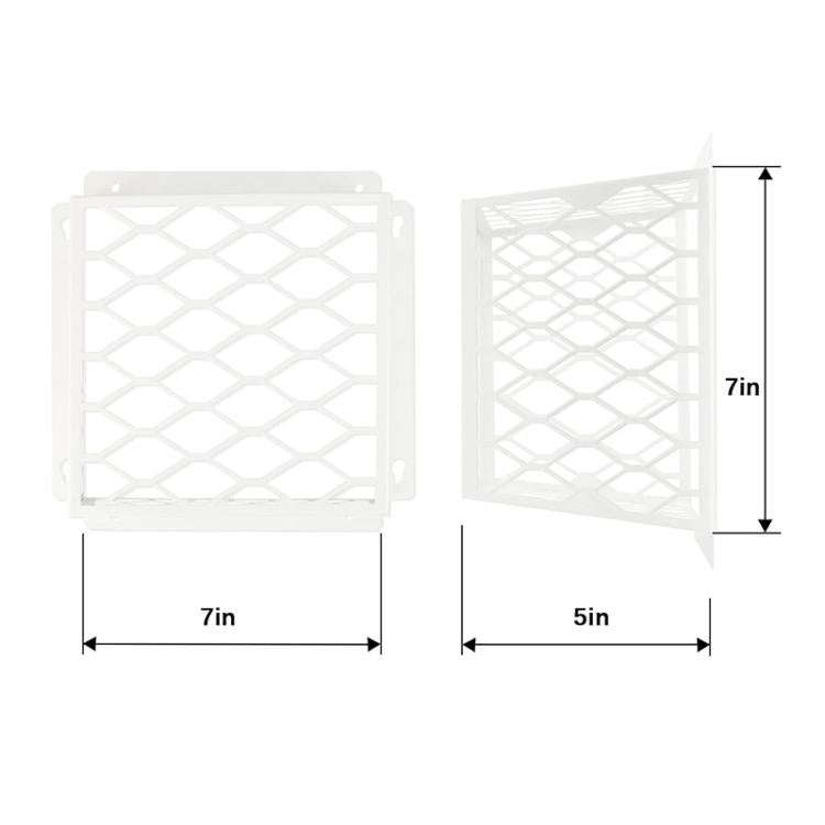 Vent Proof Bird Guard Exhaust Fan Cover Protective Cover(White)