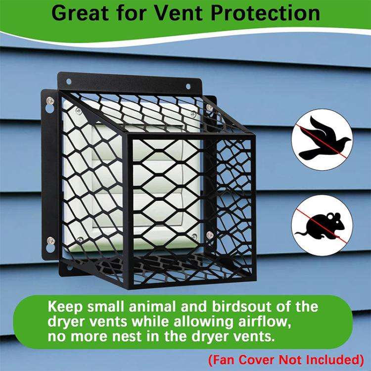 Vent Proof Bird Guard Exhaust Fan Cover Protective Cover(White)