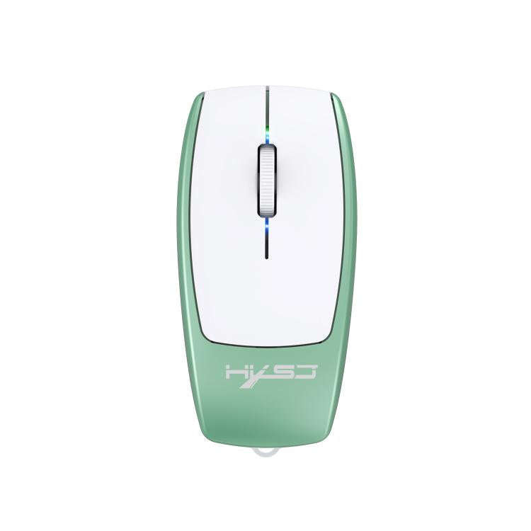 HXSJ M109 Mini Wireless Mouse, 3D Right, TF Card Reader, 4D Mute Buttons(Light Green)
