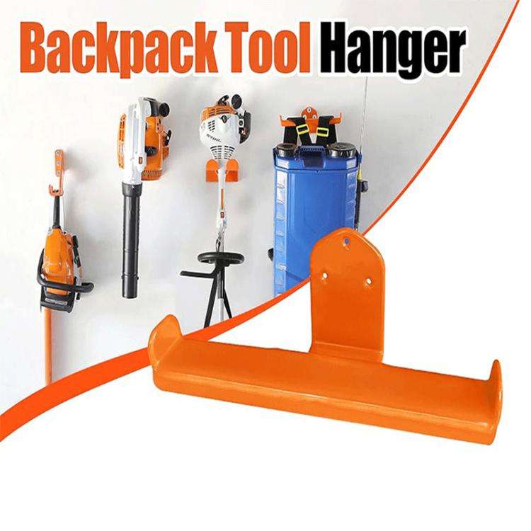Wall Mounted Backpack Leaf Blower Hook Garden Tool Storage Bracket(Orange)