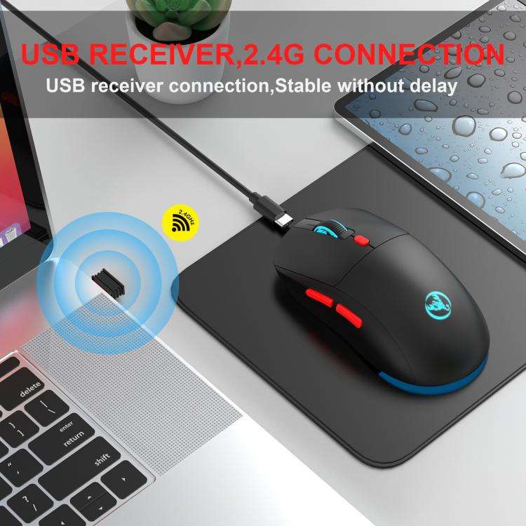 HXSJ T20 2.4GHz Rechargeable Wireless Mouse(Black)