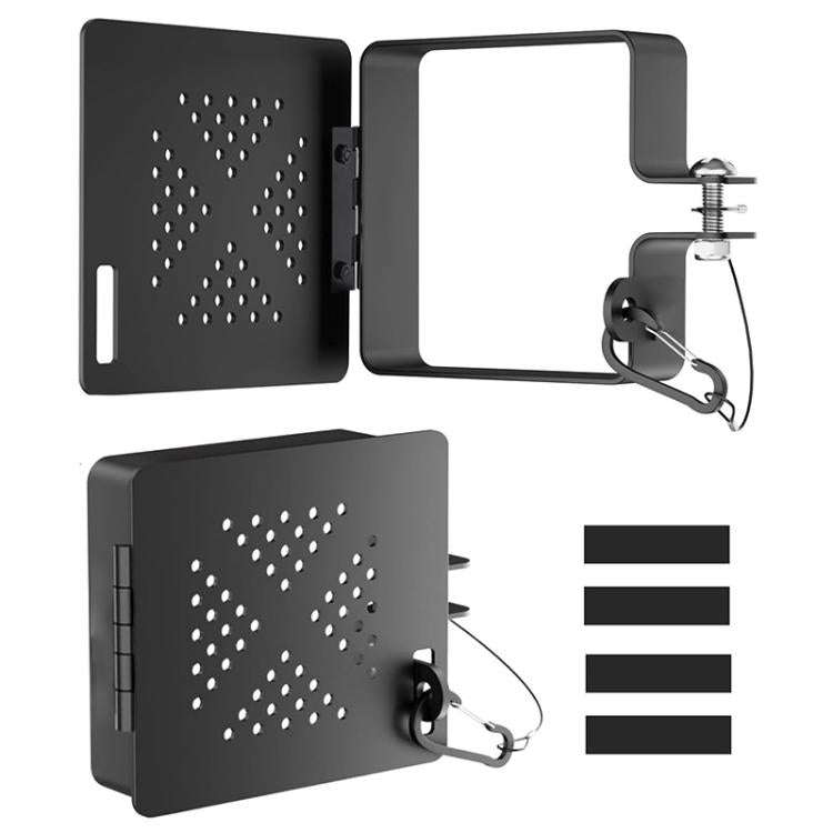 2pcs/Set RV Square Metal Bumper Cover RV Sewer Port Cover(Black)