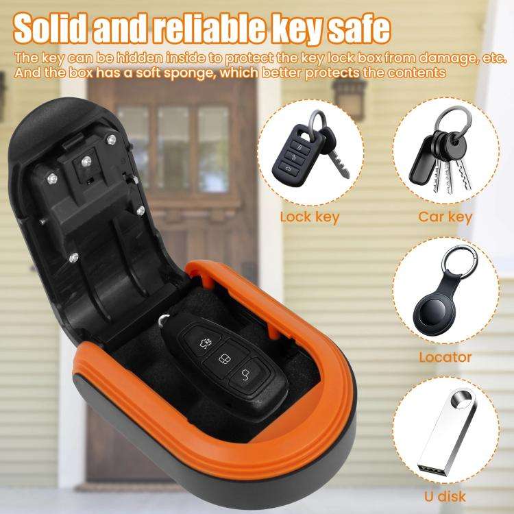 Car Magnetic Password Box Key Tool Storage Case(Black)