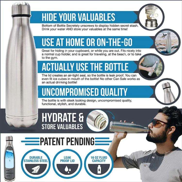 Outdoor Stainless Steel Vacuum Cup Home Personal Belongings Storage Container, Capacity: 750ml(Si...