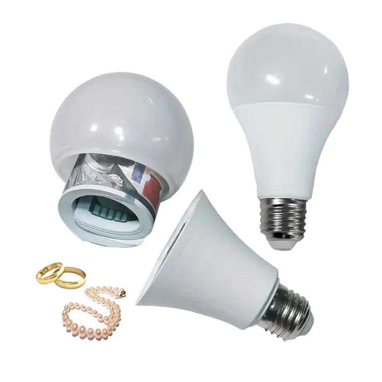 Creative Light Bulb Piggy Bank Cash Medicine Storage Box(White)