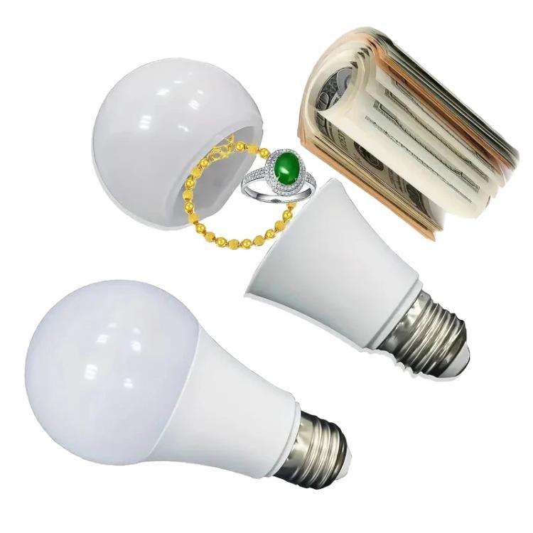 Creative Light Bulb Piggy Bank Cash Medicine Storage Box(White)