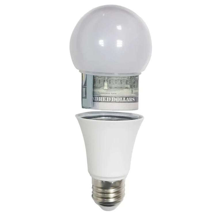 Creative Light Bulb Piggy Bank Cash Medicine Storage Box(White)