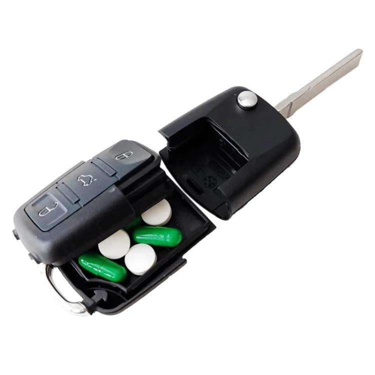 Simulation Car Key Storage Organizer Portable Capsule Pill Dispenser, Style:Type A