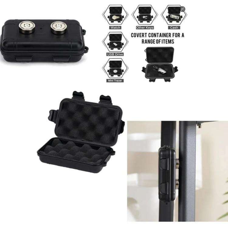 Outdoor Car Magnetic Car Key Storage Box Storage Tool Case(Black)
