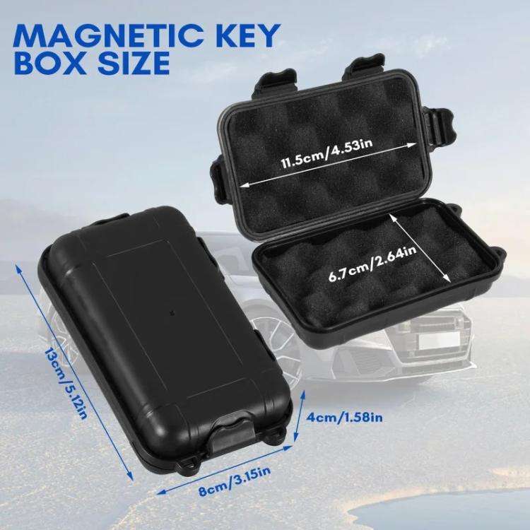 Outdoor Car Magnetic Car Key Storage Box Storage Tool Case(Black)