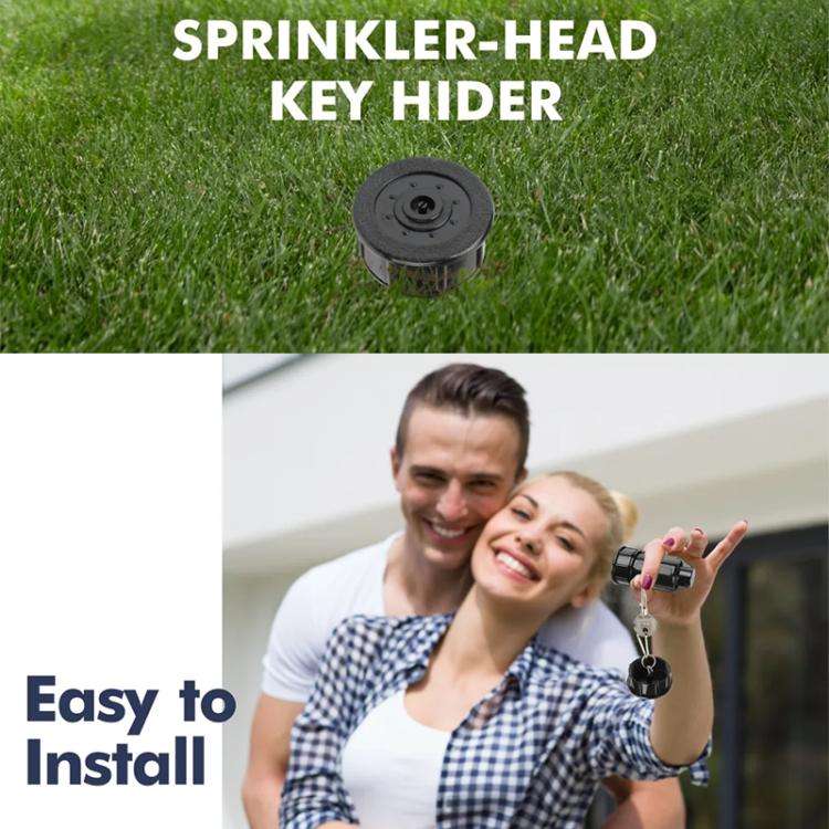 Garden Water Nozzle Key Storage Box Sprinkler Key Hider(Black)