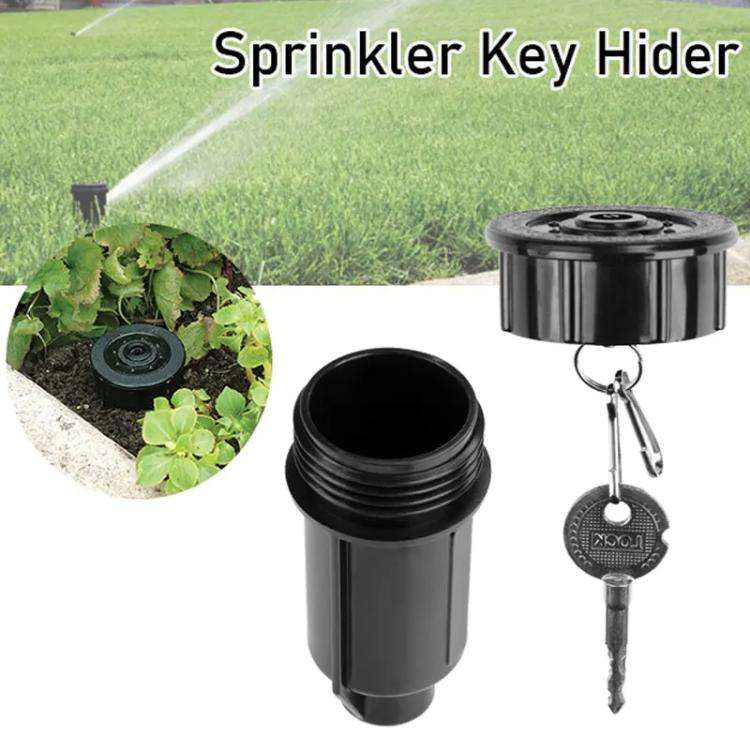 Garden Water Nozzle Key Storage Box Sprinkler Key Hider(Black)