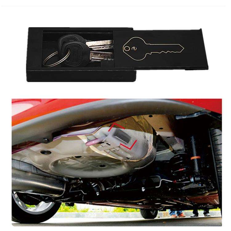 Magnetic Anti-lost Key Storage Box Portable Car Key Hidden Tool Organizer(Black)