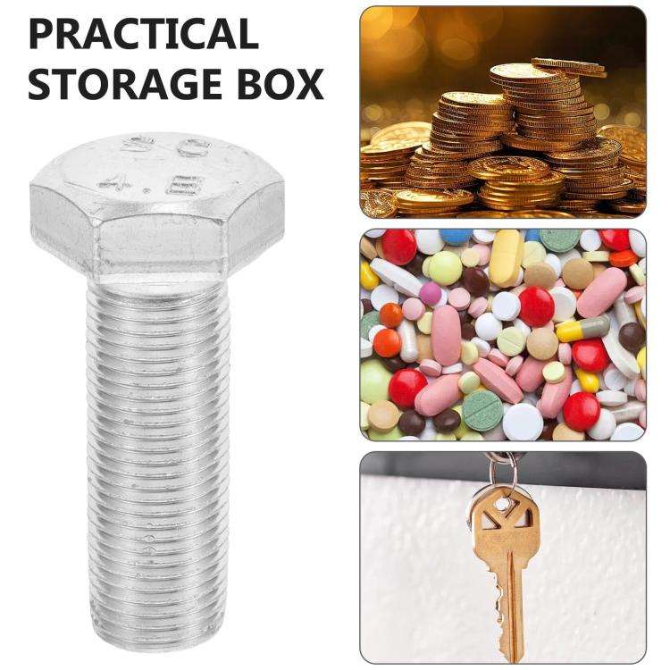 Portable Hexagonal Screw Medicine Storage Tank Pill Storage Box(Black)