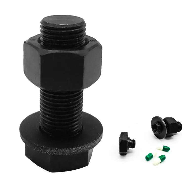Hexagonal Washer Metal Screw Medicine Storage Tank Travel Capsule Pill Storage Box(Black)