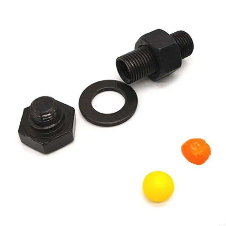 Hexagonal Washer Metal Screw Medicine Storage Tank Travel Capsule Pill Storage Box(Black)