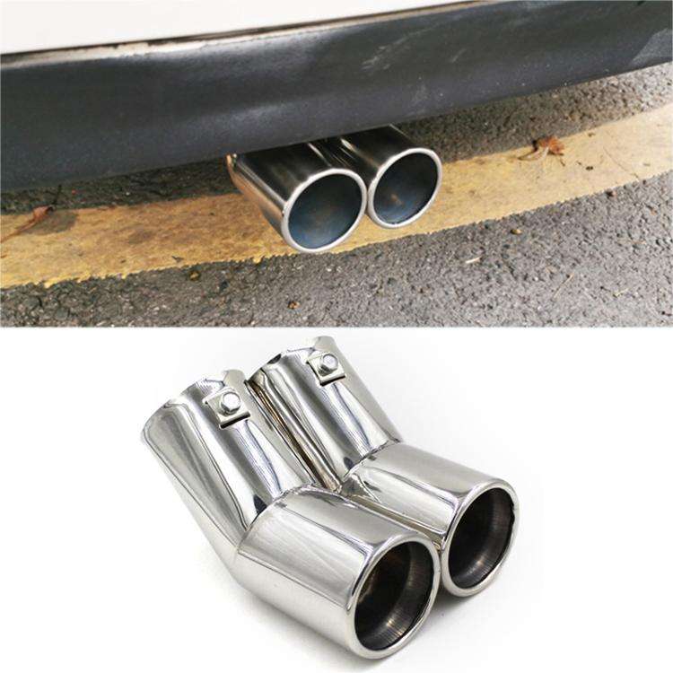For Bora 2002-2008 Car Modified Stainless Steel Exhaust Pipe Tail Throat(Silver)