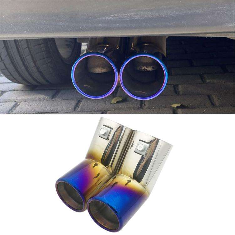 For Bora 2002-2008 Car Modified Stainless Steel Exhaust Pipe Tail Throat(Baked Blue)