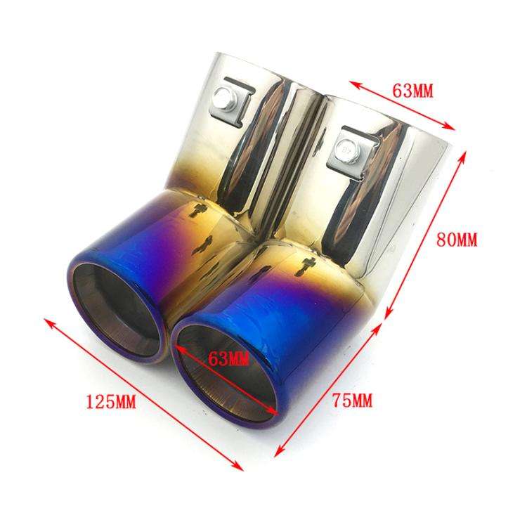 For Bora 2002-2008 Car Modified Stainless Steel Exhaust Pipe Tail Throat(Baked Blue)