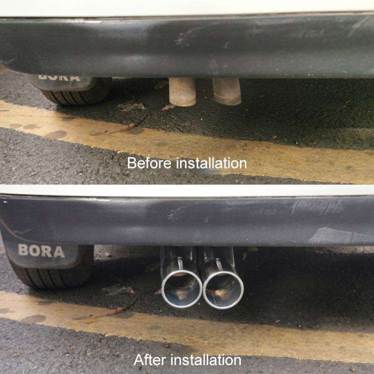 For Bora 2002-2008 Car Modified Stainless Steel Exhaust Pipe Tail Throat(Baked Blue)