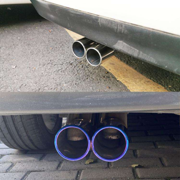 For Bora 2002-2008 Car Modified Stainless Steel Exhaust Pipe Tail Throat(Baked Blue)