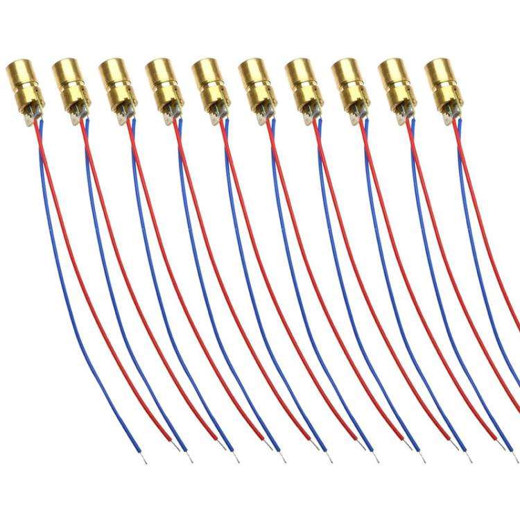 5V 10pcs/Pack Adjustable Diode Laser Head Red Dot Laser Module