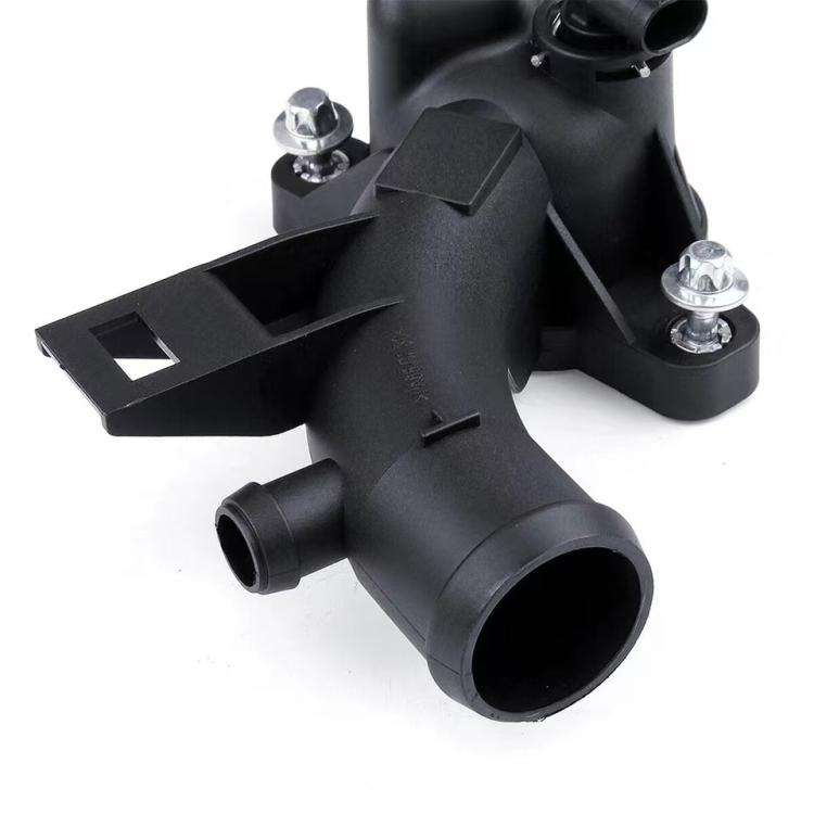 Car Thermostat Housing Water Pump Outlet for Opel 1338487 25192985 55562048 1338022(Black)
