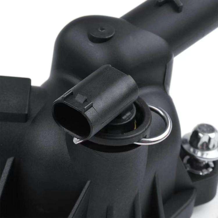 Car Thermostat Housing Water Pump Outlet for Opel 1338487 25192985 55562048 1338022(Black)