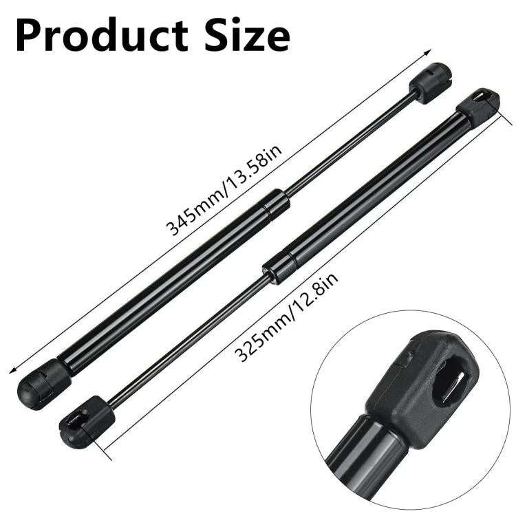For Toyota Hilux Iii Vii  2pcs/Pack 325mm ARB Canopy Rear Window Glass Support Struts 1921VR(Black)
