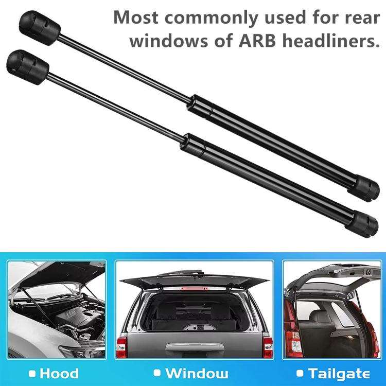 For Toyota Hilux Iii Vii  2pcs/Pack 325mm ARB Canopy Rear Window Glass Support Struts 1921VR(Black)