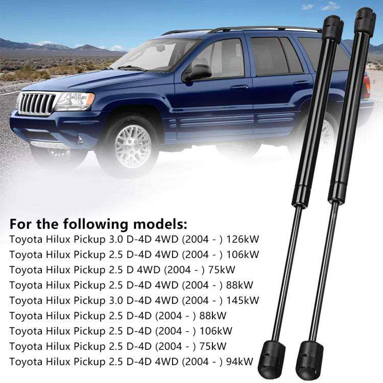 For Toyota Hilux Iii Vii  2pcs/Pack 325mm ARB Canopy Rear Window Glass Support Struts 1921VR(Black)