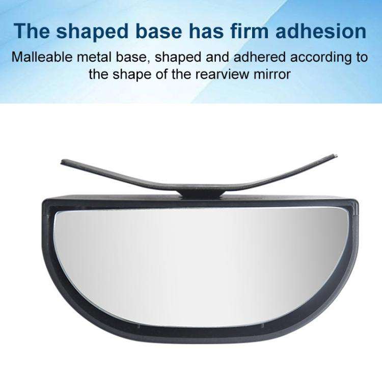 Car 360-degree Rotating Rear-view Blind Spot Wide-angle Auxiliary Mirror(Black)