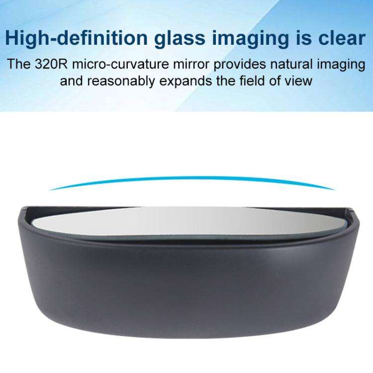 Car 360-degree Rotating Rear-view Blind Spot Wide-angle Auxiliary Mirror(Black)