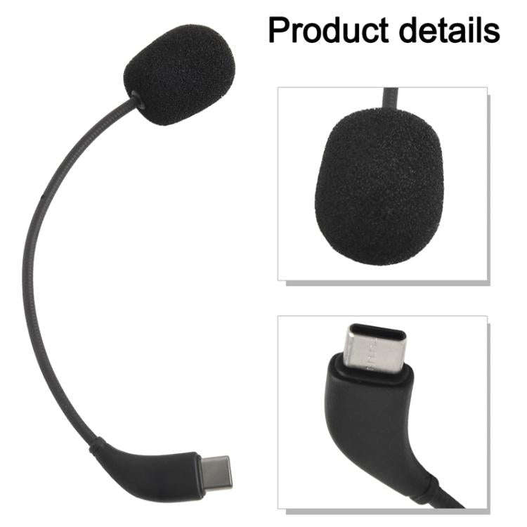 E-sports Gaming Headset Microphone, Specification:Type-C Elbow(Black)