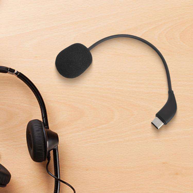 E-sports Gaming Headset Microphone, Specification:Type-C Elbow(Black)