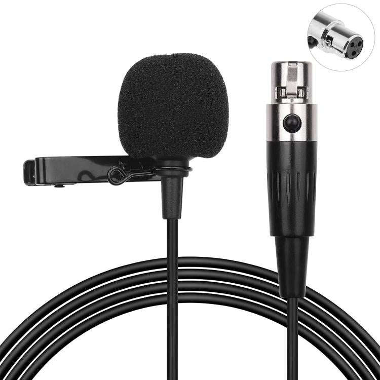 3 Pin XLR Head Metal Lavalier Microphone, Cable Length: 1.5m