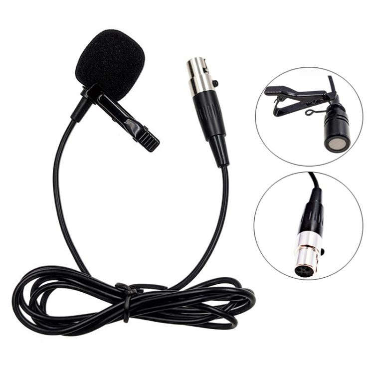 4 Pin XLR Head Metal Lavalier Microphone, Cable Length: 1.5m