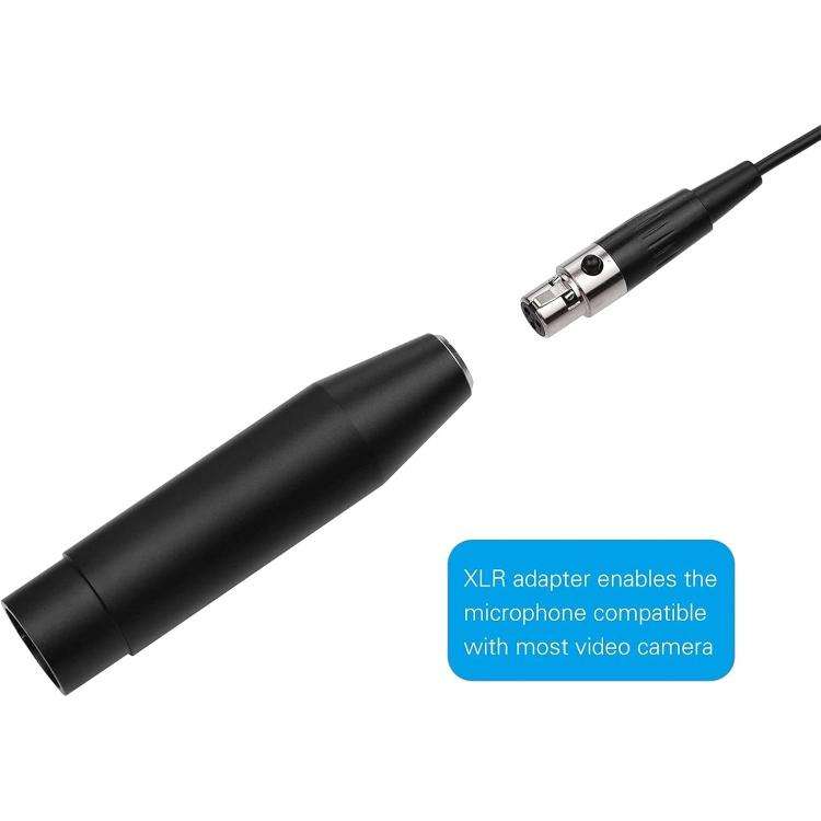 3 Pin XLR Head Metal Lavalier Microphone, Cable Length: 1.5m