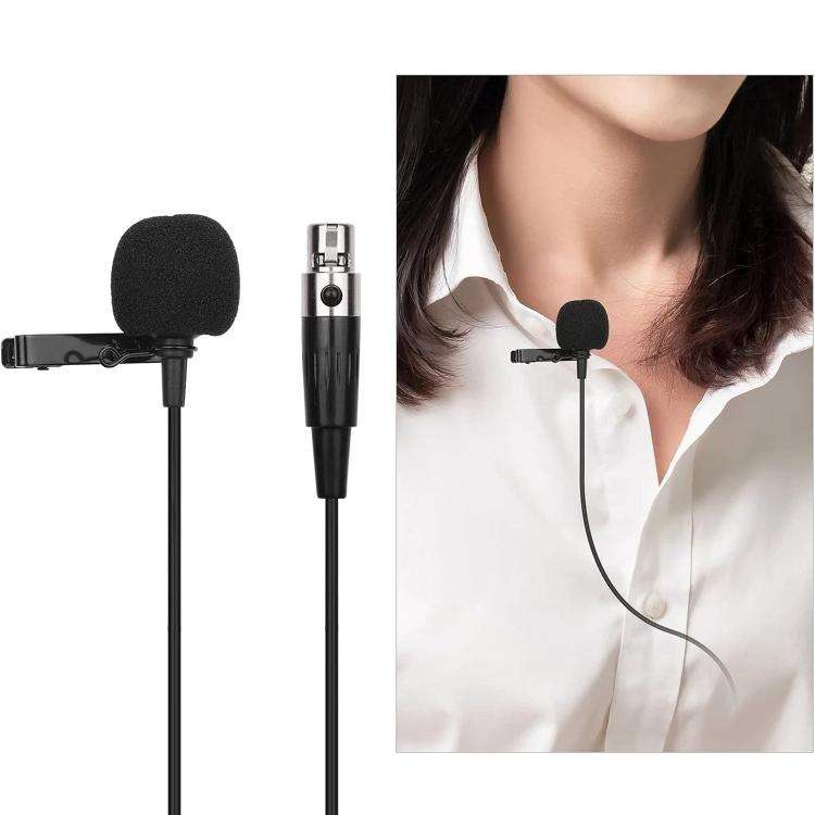 3 Pin XLR Head Metal Lavalier Microphone, Cable Length: 1.5m